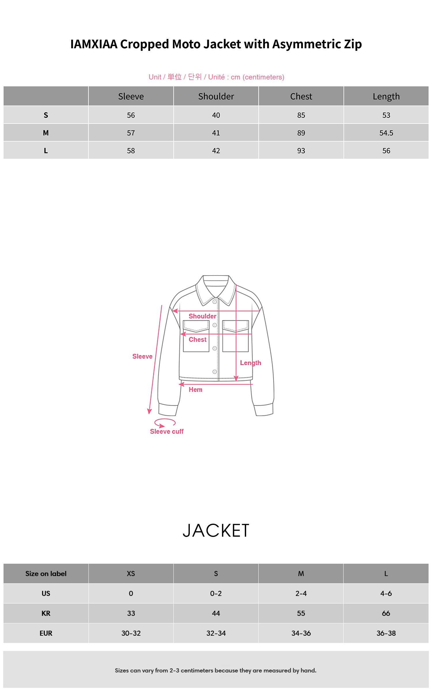 IAMXIAA Cropped Moto Jacket with Asymmetric Zip