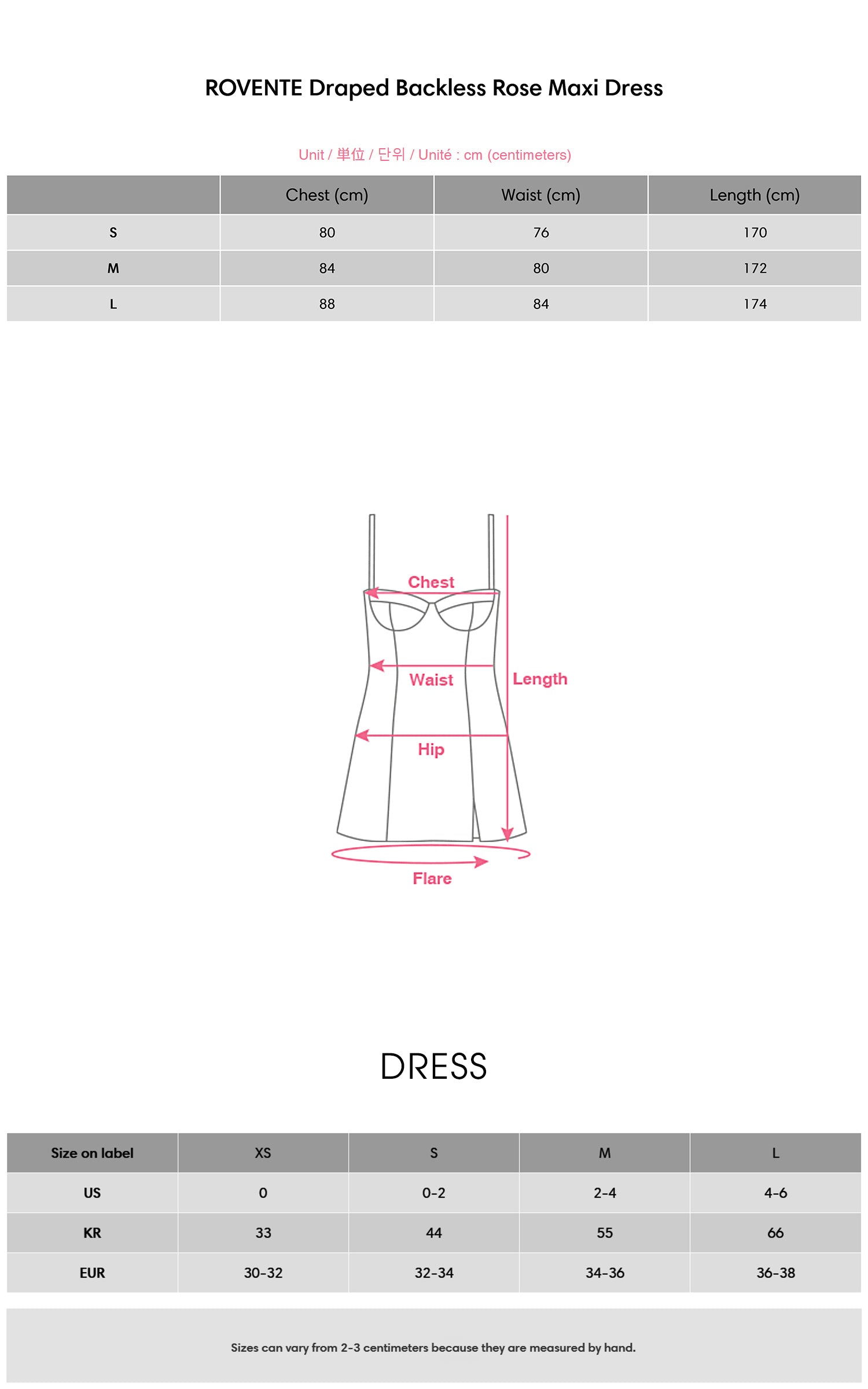 ROVENTE Draped Backless Rose Maxi Dress - PINKPARKS