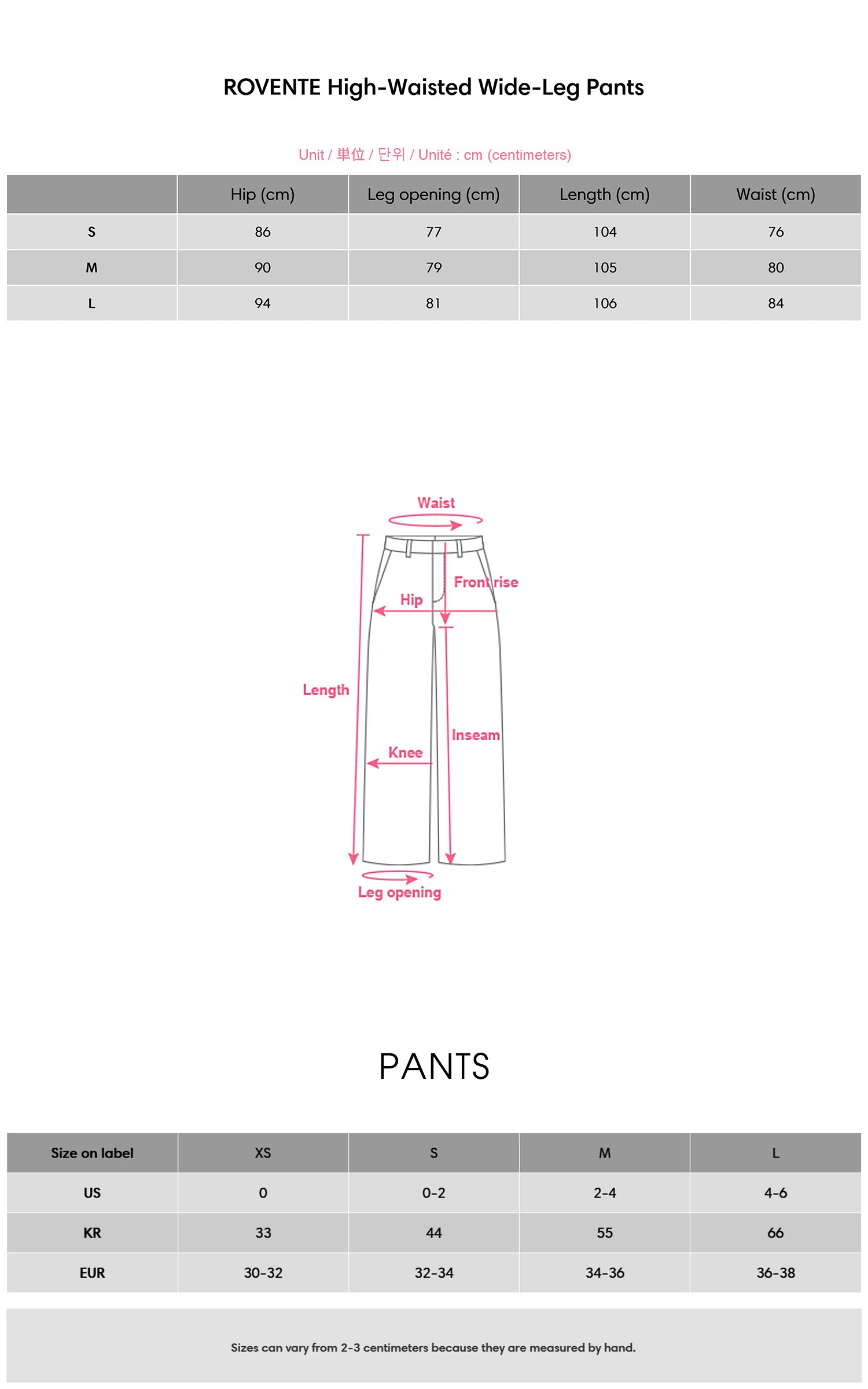 ROVENTE High-Waisted Wide-Leg Pants - PINKPARKS