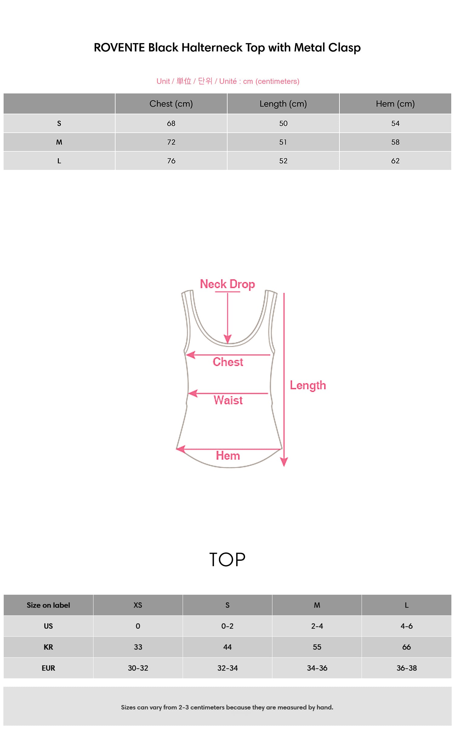 ROVENTE Black Halterneck Top with Metal Clasp - PINKPARKS