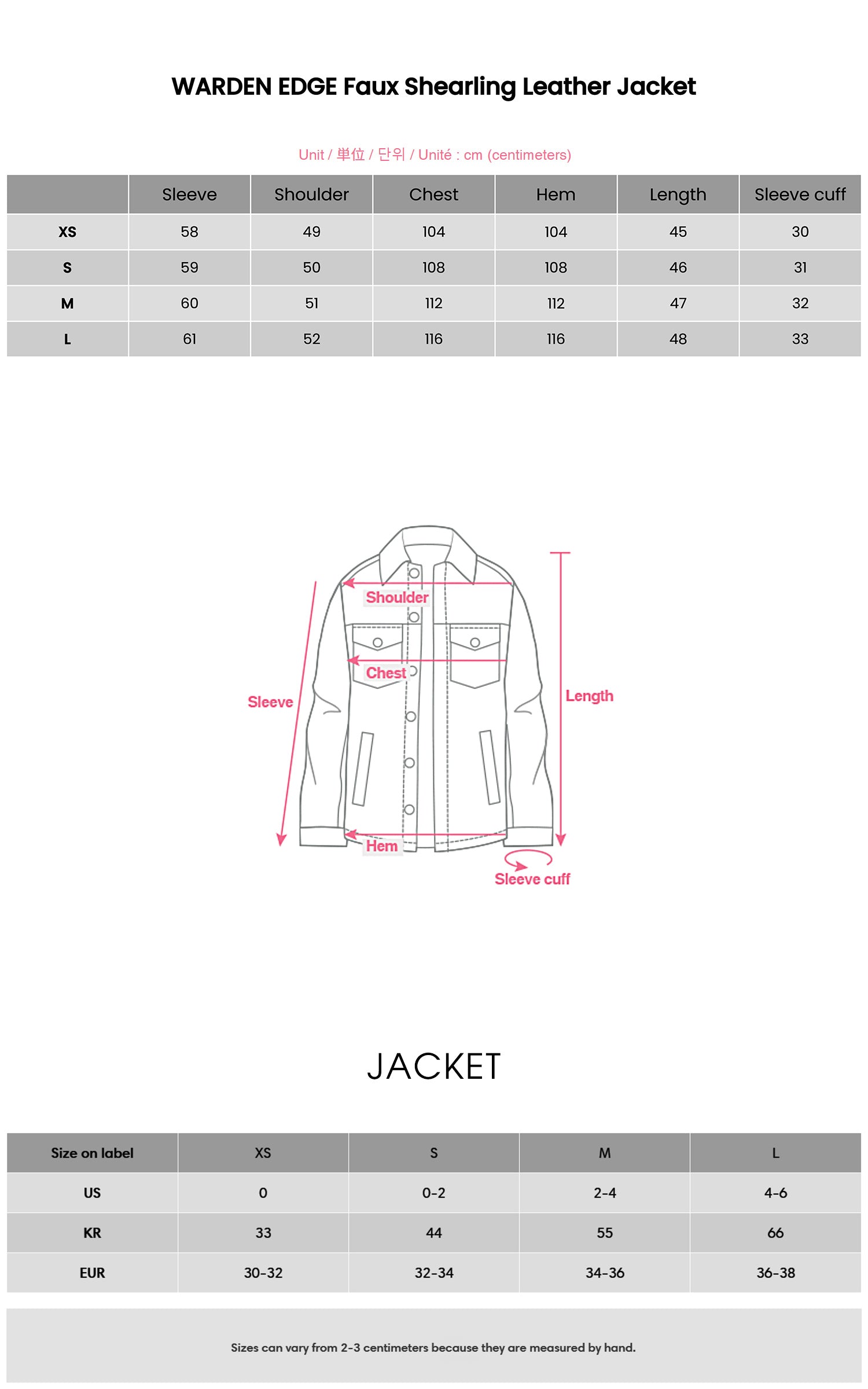 WARDEN EDGE フェイクシアリングレザージャケット