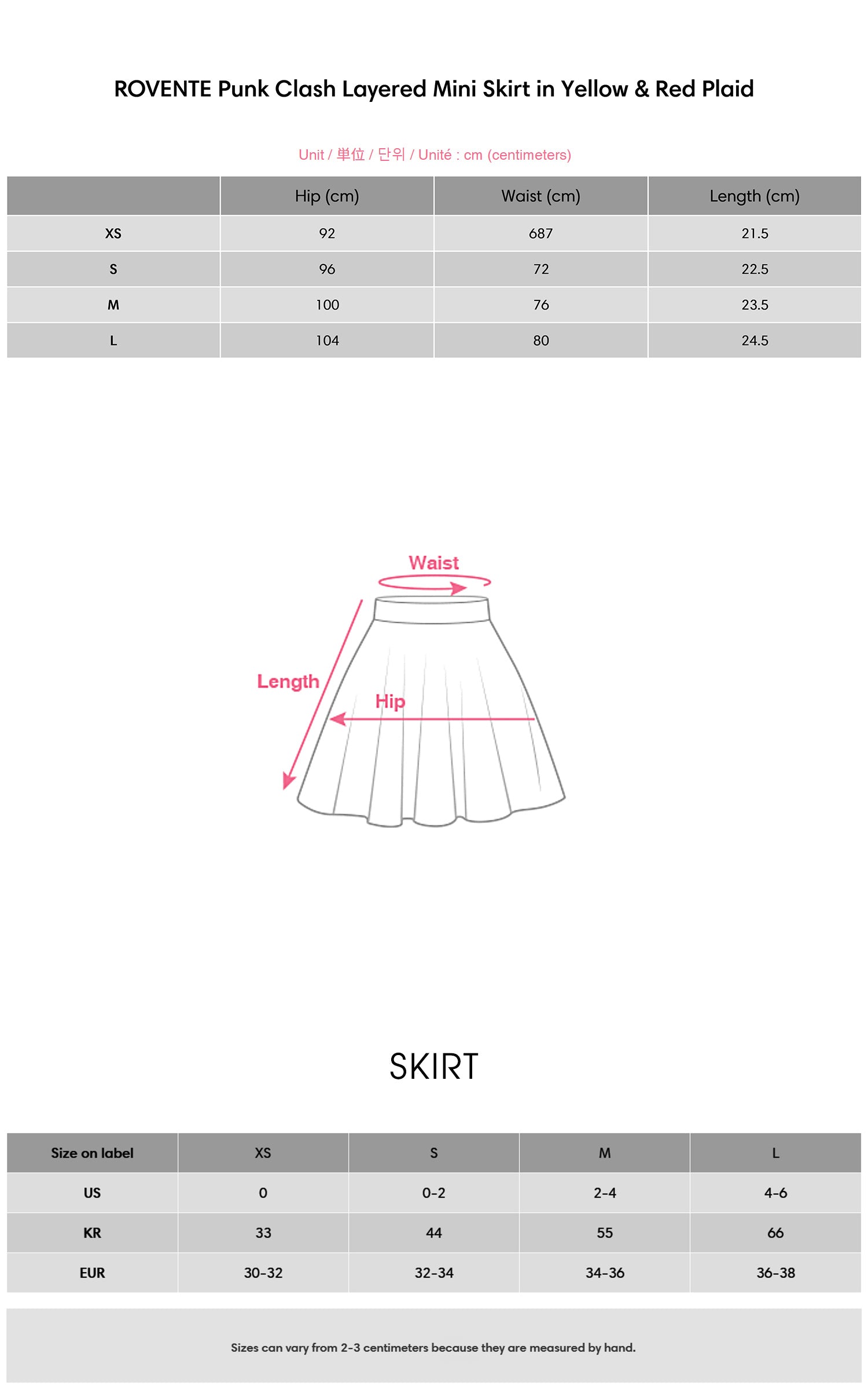 WARDEN EDGE Punk Clash Layered Mini Skirt in Yellow &amp; Red Plaid - PINKPARKS