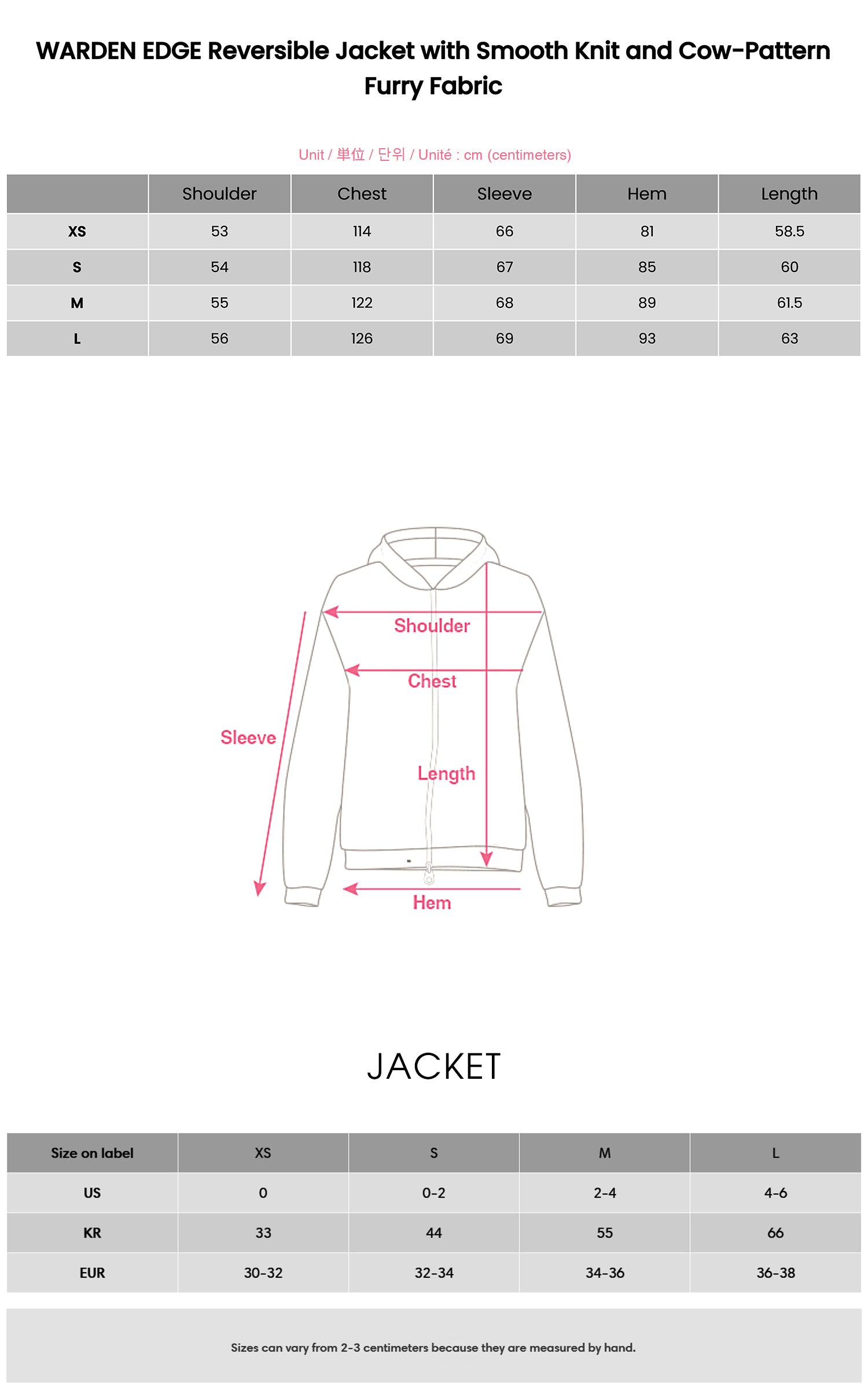WARDEN EDGE リバーシブルジャケット、スムースニットと牛柄ファー生地使用