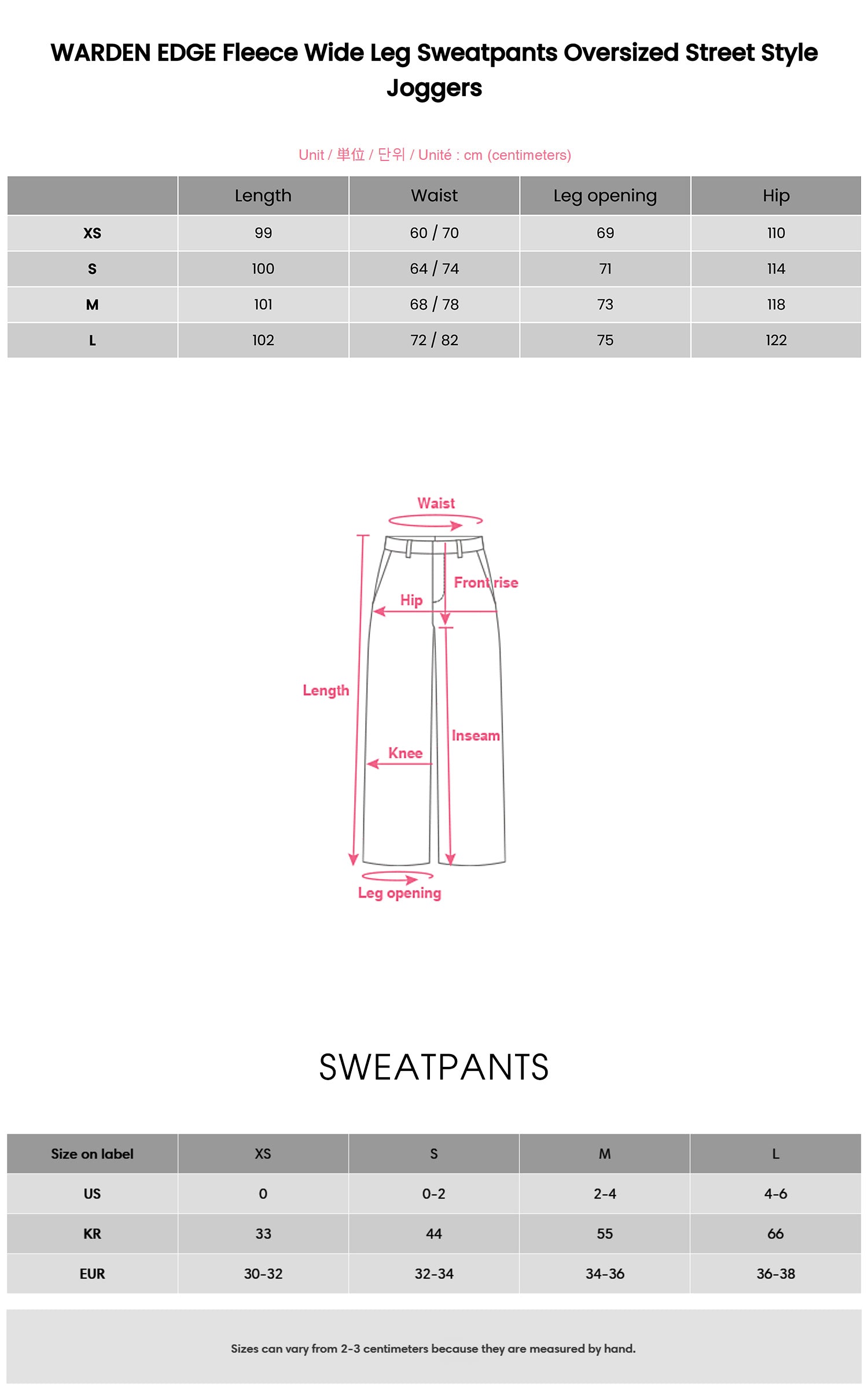 WARDEN EDGE フリースワイドレッグスウェットパンツ オーバーサイズストリートスタイルジョガー