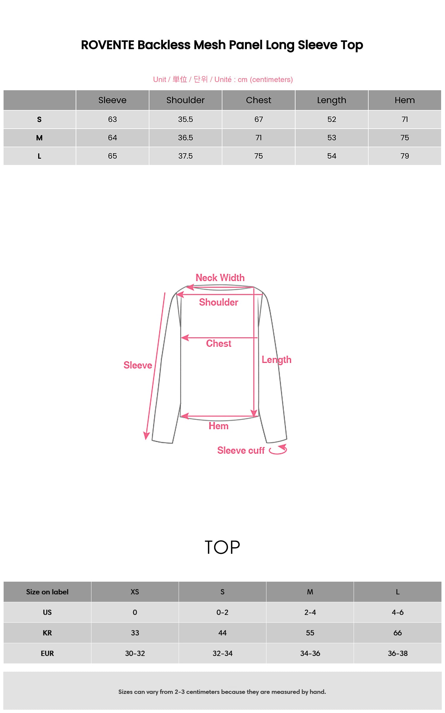 ROVENTE Backless Mesh Panel Long Sleeve Top