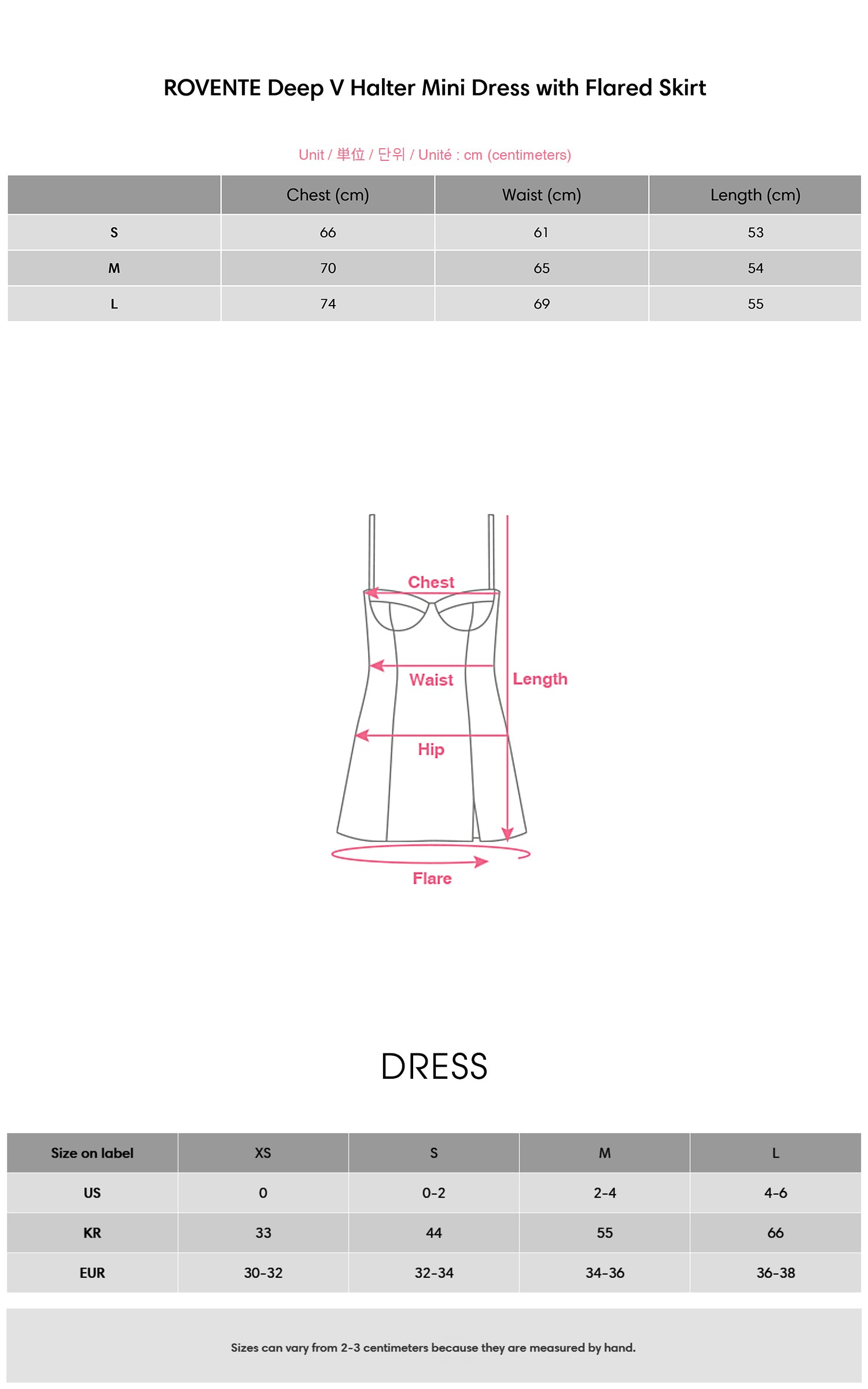 ROVENTE Deep V Halter Mini Dress with Flared Skirt - PINKPARKS